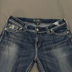 Silver Jeans Women's Straight Leg Jeans - Dark Blue